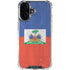 Haitian Flag Distressed iPhone 16 Clear Case